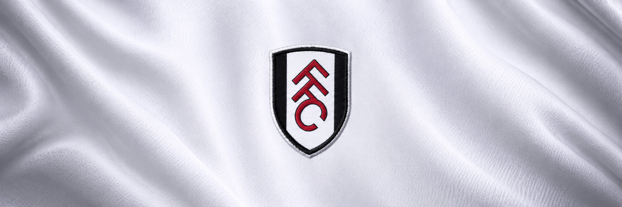 Fulham crest on club-colour fabric panoramic banner