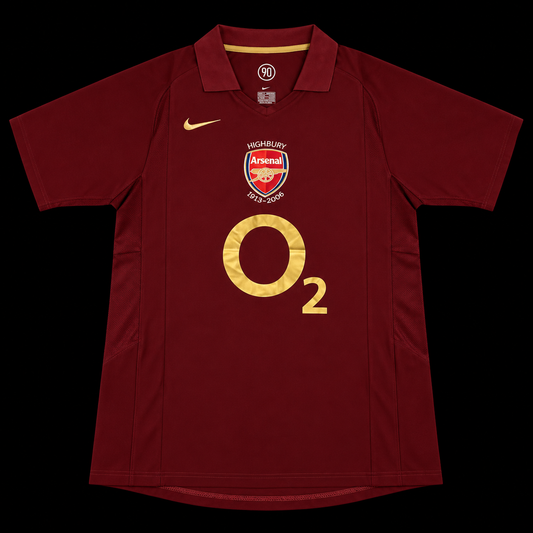 Arsenal Home Retro Kit 2005/2006 Adult | Kitted Up UK