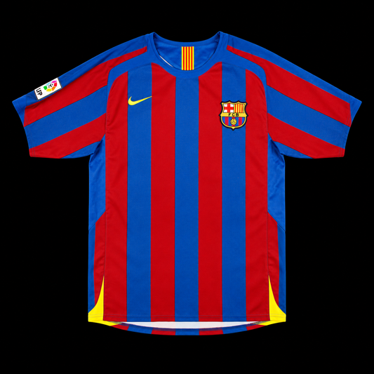 Barcelona Home Retro Kit 2005/2006 Adult | Kitted Up UK