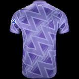 Back view of the Kitted Up AFC Bournemouth 2026/2027 away football shirt in purple with a geometric zigzag pattern.