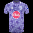Kitted Up AFC Bournemouth 2026/2027 away football shirt in purple with a geometric pattern and pink sponsor logo.