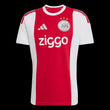 Kitted Up Ajax 2026/2027 adult home football jersey in iconic red and white with team crest and sponsor logo