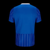 Back view of Kitted Up Brighton & Hove Albion 2026/2027 adult home football jersey in blue with white pinstripes.