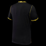 Kitted Up Chelsea 2026/2027 kids away jersey in black with yellow trim and CFC detail on the back collar