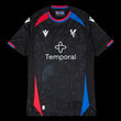 Kitted Up Crystal Palace 2026/2027 away football jersey in black with red and blue accents and eagle graphic detail.