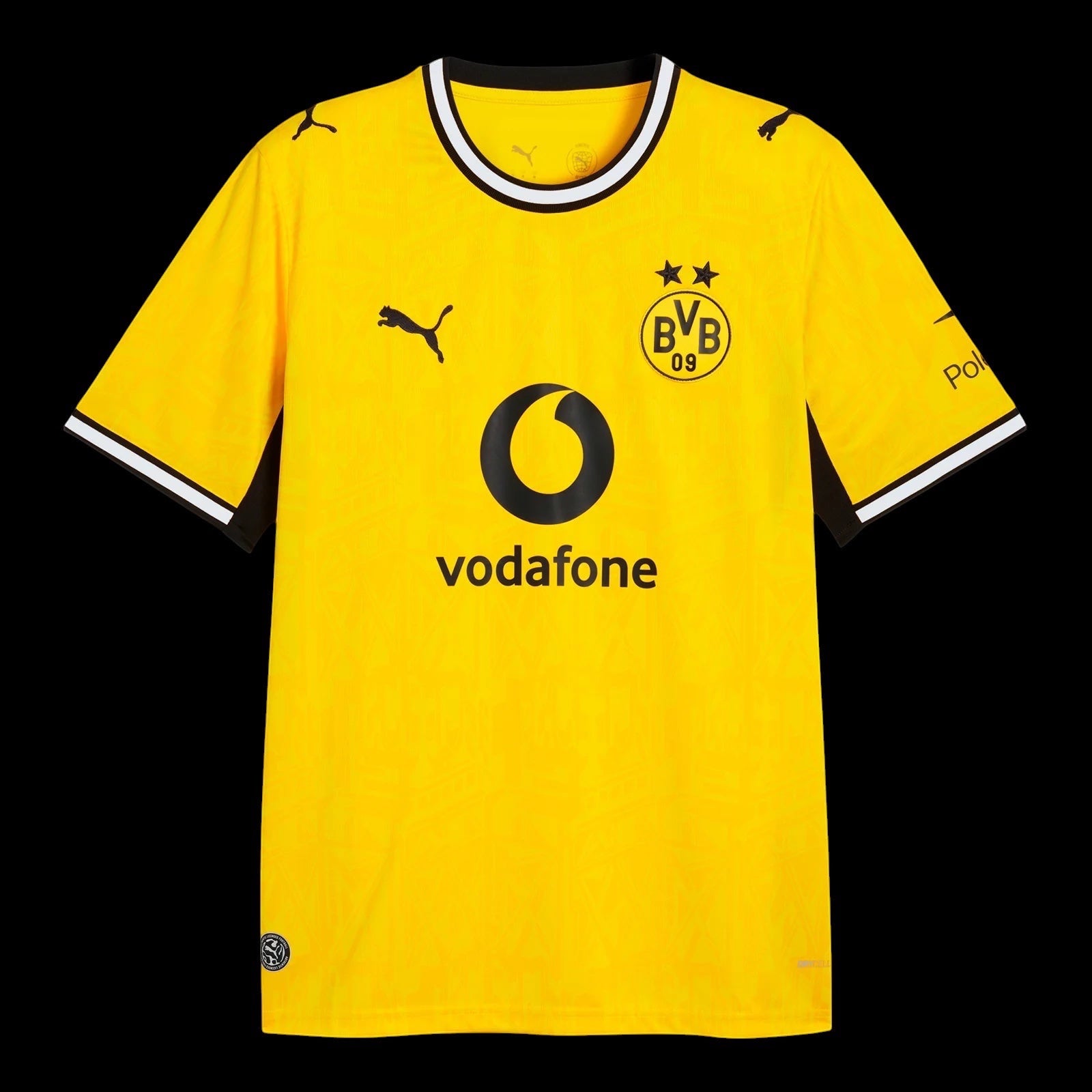 Kitted Up Dortmund 2026/2027 adult home football jersey in yellow with black trim and Vodafone sponsor logo