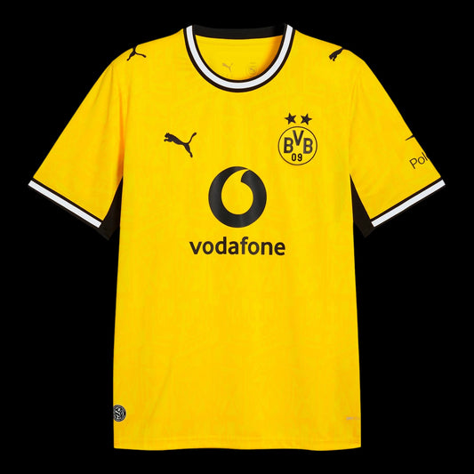 Kitted Up Dortmund 2026/2027 kids home football jersey in yellow with black trim and sponsor logo