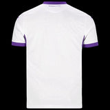 Back view of the Kitted Up Fiorentina 2026/2027 away football jersey in white with purple sleeve cuffs and collar.