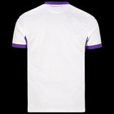 Back view of Kitted Up Fiorentina 2026/2027 kids away football jersey in white with purple sleeve trim and detailing.