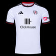 Kitted Up Fulham 2026/2027 kids home football jersey in white with black and red trim and team crest.