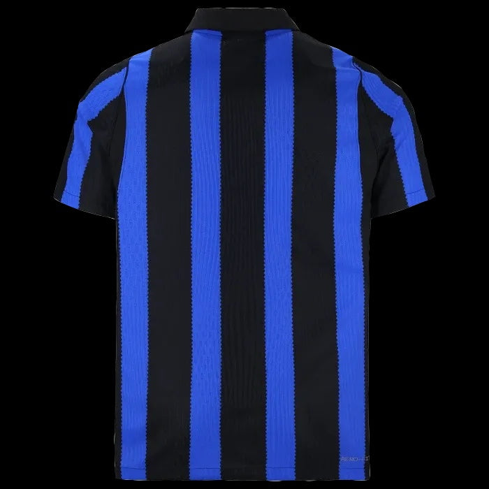 Kitted Up Inter Milan 2026/2027 adult home football jersey featuring iconic black and blue vertical stripes
