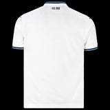 Back view of the white Kitted Up Lazio 2026/2027 kids away jersey featuring SSL 900 detail on the collar