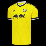 Kitted Up Leeds Away Kit 2026/2027 featuring a bright yellow jersey with navy blue accents and team crest.