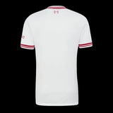 Back view of Kitted Up Liverpool 2026/2027 away jersey in white with red trim and 97 emblem on the collar