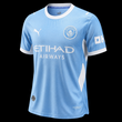 Kitted Up Manchester City 2026/2027 kids home football jersey in signature sky blue with white trim and logos.