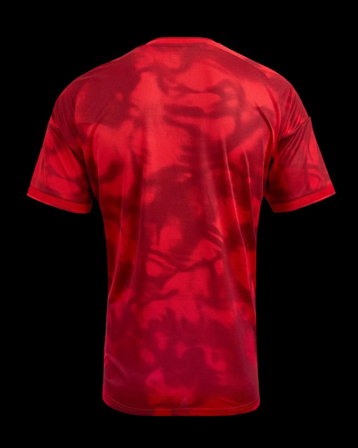 Back view of the Kitted Up Nottingham Forest 2026/2027 adult home football jersey in red with a subtle pattern.