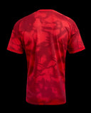 Back view of the Kitted Up Nottingham Forest 2026/2027 adult home football jersey in red with a subtle pattern.