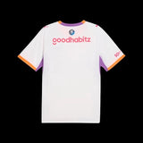 Kitted Up PSV 2026/2027 adult away football jersey in white with purple and orange accents and sponsor logo