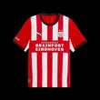Kitted Up PSV 2026/2027 adult home football jersey featuring iconic red and white vertical stripes and team crest.