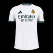 Kitted Up Real Madrid 2026/2027 home jersey in white with dark green trim and sponsor logo on the chest.