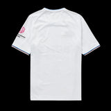 Kitted Up West Ham United 2026/2027 away football jersey in white with blue and claret sleeve trim, back view.