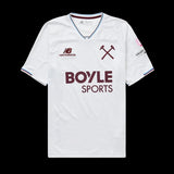 Kitted Up West Ham United 2026/2027 kids away football jersey in white with claret logos and trim